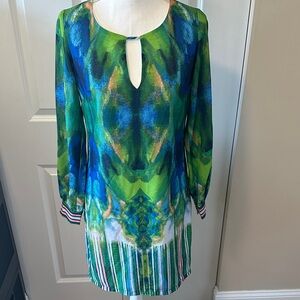 XOXO Multicolor Women's Keyhole Dress